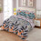 (grey flower, KING) Luxury Microfiber Complete Bedding Sets for Single, Double, and King Sizes - 14 Designs Available 9