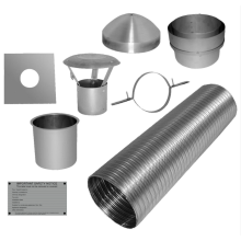9m 5inch125mm multifuel stove wood burner flue liner + installation kit