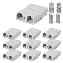 10pcs for Anderson Style Plug Connectors Dc 50a 12-24v 6awg Double Pole with Copper Contact Power C