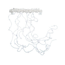 Pearl Hairpin Hair Vine Long Head Piece Hair Comb Headband