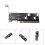 PCIE X16 to 4-Port SFF-8654 Expansion Card Computer Desktop RAID 4