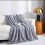 (silver, King size 200x240cm) King Size chunky ribbed Jacquard Throws 4