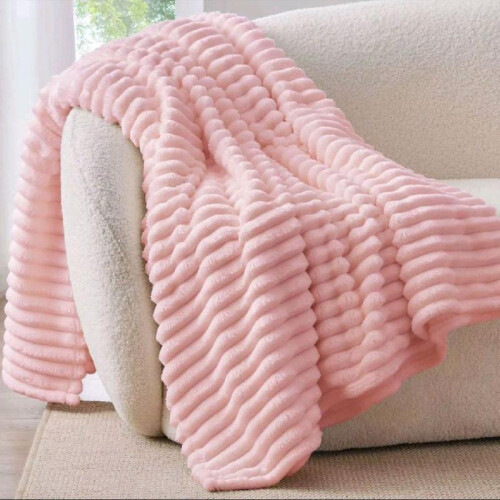 (silver, King size 200x240cm) King Size chunky ribbed Jacquard Throws 1