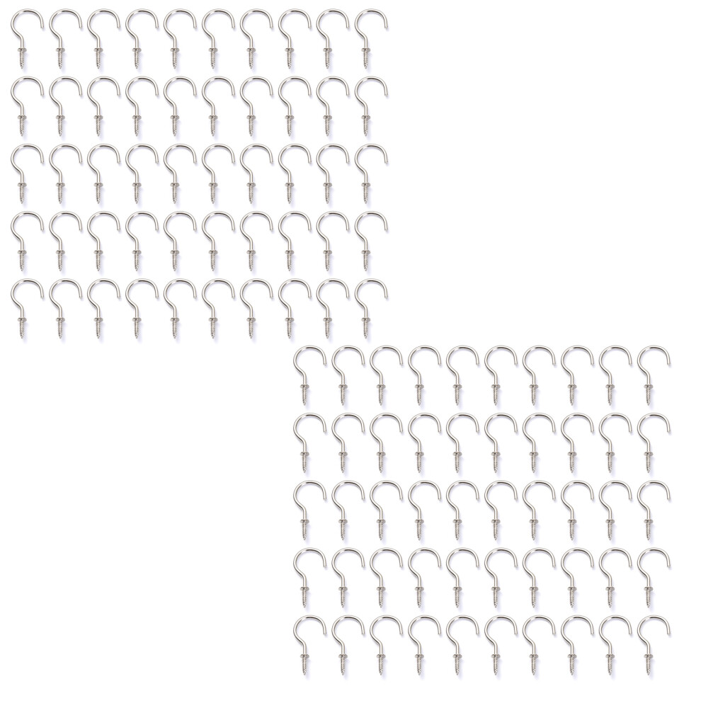 Assortment Of 100 Small Screw Hooks Mini Screw Set Eye Screw 7751000070854