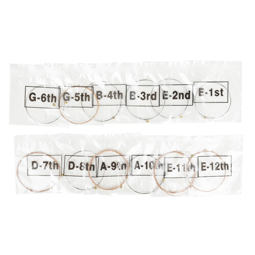 12Pcs Folk Guitar String Acoustic Guitar Strings for 12 String