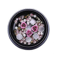(#4) DIY Hollow Glitter Rhinestones Nail Art Sequins Patch Mixed Manicure Decoration 2025