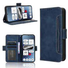 (For Nothing Phone 2a, Blue) Skin Feel Calf Texture Card Slots Leather Phone Case 2025