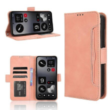 (For Nothing CMF Phone 1, Pink) Skin Feel Calf Texture Card Slots Leather Phone Case 2025