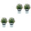 4 stk künstl Bonsai- , Topfpflanze, simulierte 3