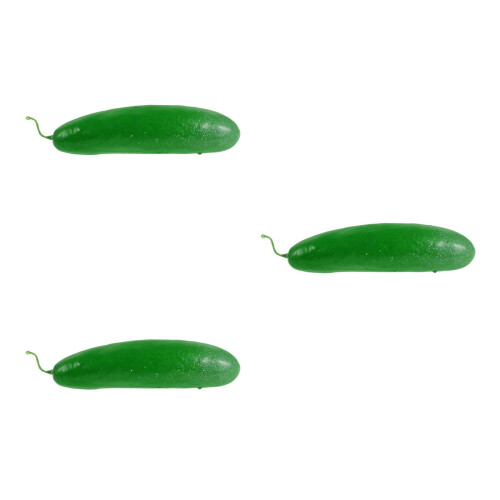 3Pcs Simulation Green Cucumber Artificial Vegetables For Kitchen Decor 2