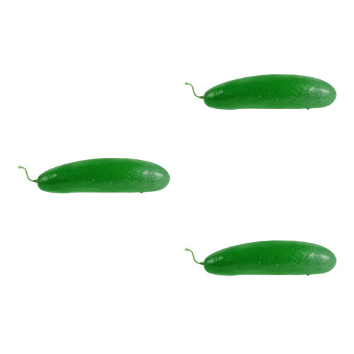 3Pcs Simulation Green Cucumber Artificial Vegetables For Kitchen Decor 1