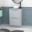 NES Home Nes Home Matte Grey 500mm Bathroom Freestanding Vanity Unit Round Ceramic Basin 2