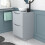 NES Home Nes Home Matte Grey 500mm Bathroom Freestanding Vanity Unit Round Ceramic Basin 3