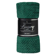 (Dark Green, King - 200x240cm) Popcorn Waffle Blankets Fleece Luxury Honecombe Style Throws Travel Sofa Settee Bed Warm Cosy Extra Large Super Soft Throw Overs Blankets Fo