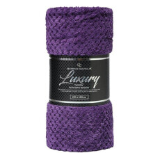(Purple, King - 200x240cm) Popcorn Waffle Blankets Fleece Luxury Honecombe Style Throws Travel Sofa Settee Bed Warm Cosy Extra Large Super Soft Throw Overs Blankets Fo