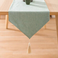 (32cm*220cm, Light green) Solid Tablecloth Coloured Cotton Linen Solid Coffee Tablecloth Table Decorative Cloth 2025