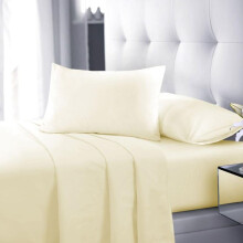 (Cream, Double Flat Sheet) Flat Sheet Single Double King Super King Sizes Polycotton Wrinkle Fade Shrink Resistant Flat Sheets Ultra Soft Polycotton All Year Round Use