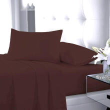 (Chocolate, King Flat Sheet) Flat Sheet Single Double King Super King Sizes Polycotton Wrinkle Fade Shrink Resistant Flat Sheets Ultra Soft Polycotton All Year Round Use