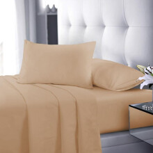 (Latte, King Flat Sheet) Flat Sheet Single Double King Super King Sizes Polycotton Wrinkle Fade Shrink Resistant Flat Sheets Ultra Soft Polycotton All Year Round Use