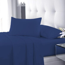 (Royal Blue, King Flat Sheet) Flat Sheet Single Double King Super King Sizes Polycotton Wrinkle Fade Shrink Resistant Flat Sheets Ultra Soft Polycotton All Year Round Use