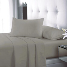 (Silver, Single Flat Sheet) Flat Sheet Single Double King Super King Sizes Polycotton Wrinkle Fade Shrink Resistant Flat Sheets Ultra Soft Polycotton All Year Round Use