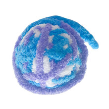 Katzengarnball-Spielzeug 5 cm Blau mit Glöckchen, interaktiv