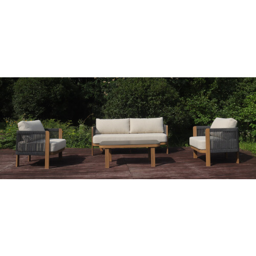 Aluminium Patio Sofa Set with Ceramic Coffee Table 2