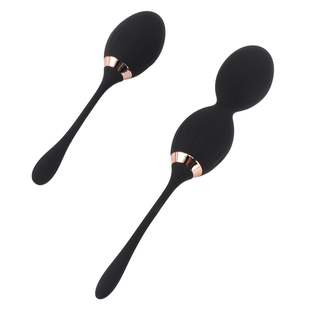 2 Pcs Silicone Pelvic Floor Muscle Trainer for Postpartum, Black