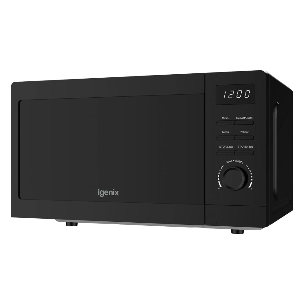 Igenix Digital Microwave, 20 Litre, 5 Power Settings, 800W, Igms02080b Black