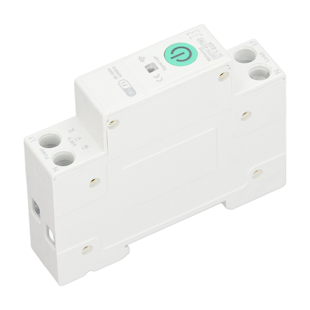 Wifi Metering Circuit Breaker 63A, 90-300V, Voice Control, Smart Home Switch 9331349324498