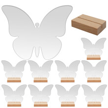 12tlg. transparente Schmetterling Tischkarten mit , leer