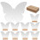12tlg. transparente Schmetterling Tischkarten mit , leer 1