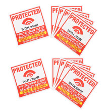 Red Warning Stickers Paper for Windows Easy Install Security