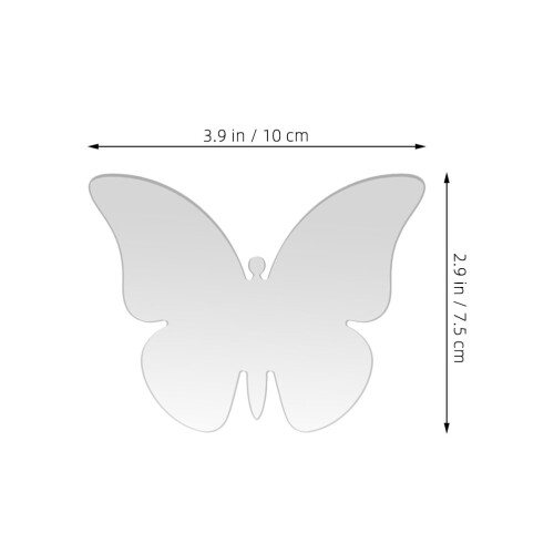12tlg. transparente Schmetterling Tischkarten mit , leer 1