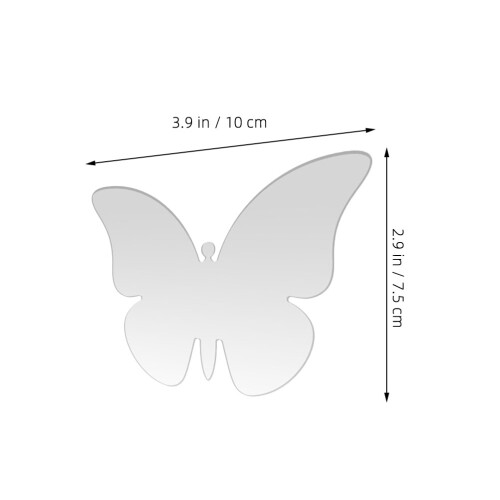12tlg. transparente Schmetterling Tischkarten mit , leer 2
