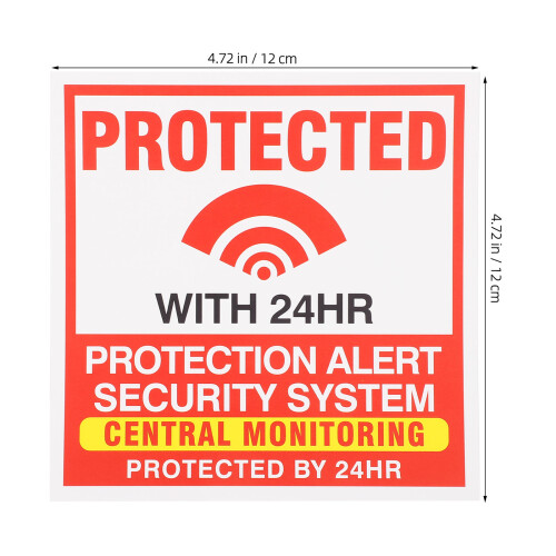Red Warning Stickers Paper for Windows Easy Install Security 1