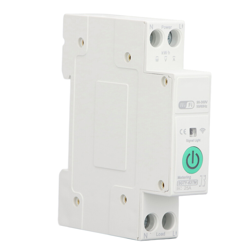 Wifi Metering Circuit Breaker App Voice Control, 25A, 90-300V, 18Mm 4671349324704
