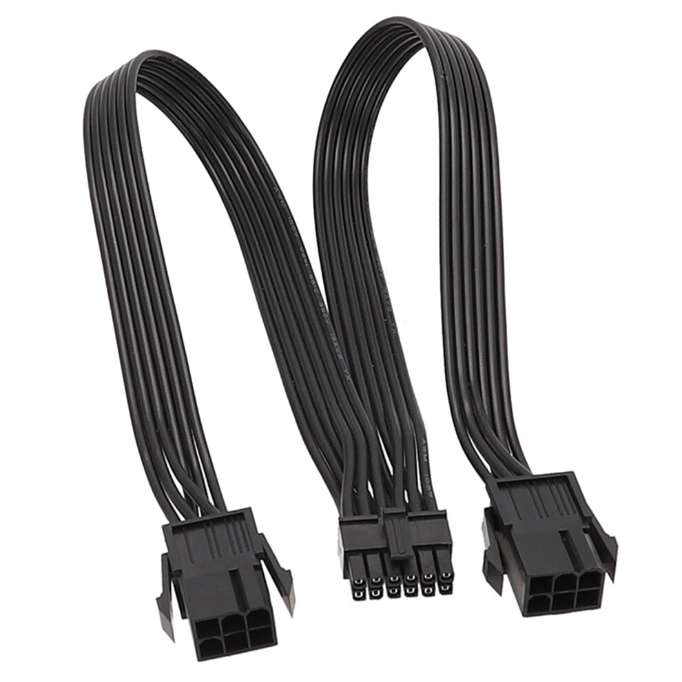 Two Pcie 6Pin Female To 12Pin Male Gpu Power Adapter Cable For 7751000072490
