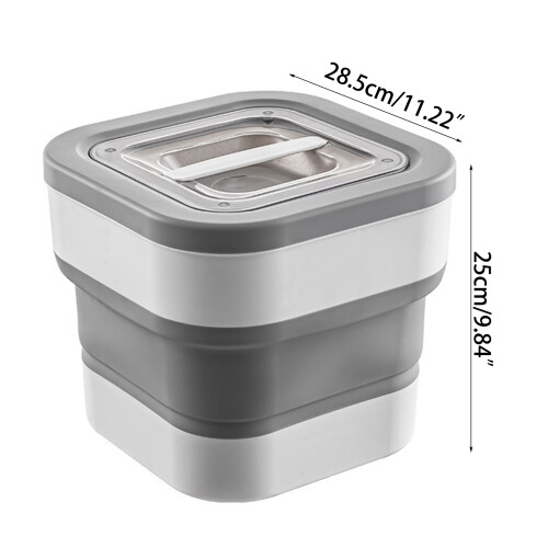 Compact Collapsible Pet Food Container Pet Food Bin with 2