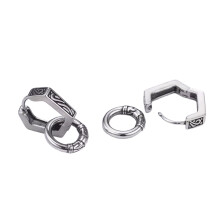 Earrings for Men Geometric Earrings Double Hoop Earrings Vintage