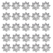 boutons perles neige 30 pièces, à , pour déco vêtements