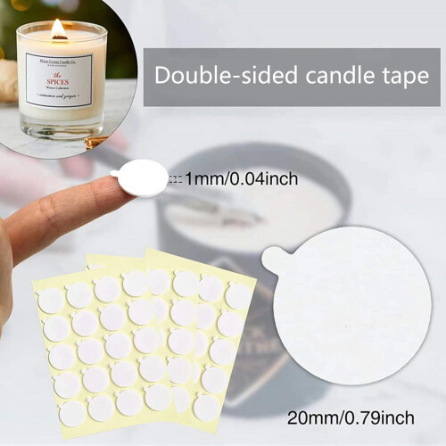 400pcs/20Sheet Convenient Wick Stickers Easy Adhesive Candle 2