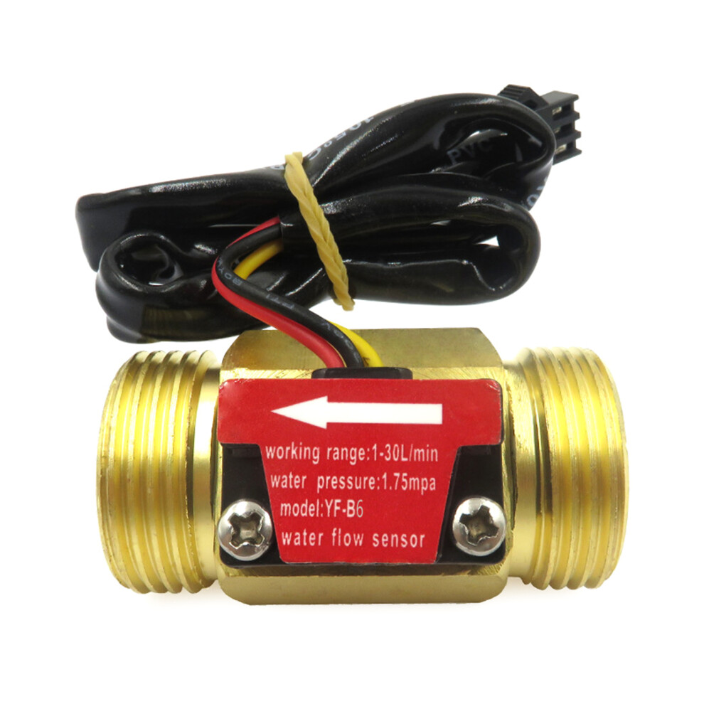 3/4'' Hall Effect Liquid Water Flows Sensors Control Flowmeter 7751000074265