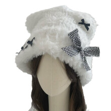 Winter Adult Trapper Hat Bowknot Bear Ear Earflap Hat Cold