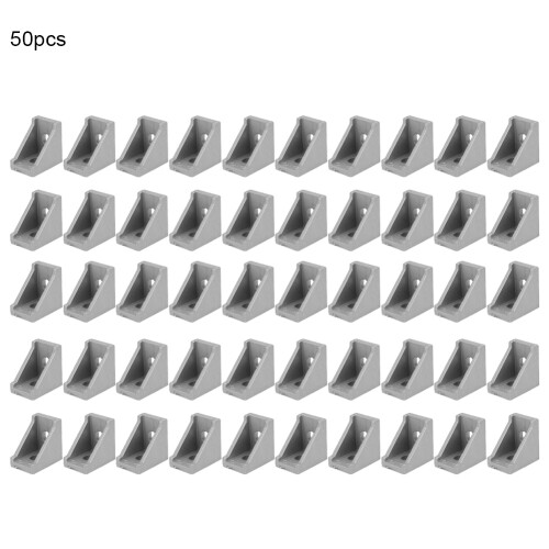 Aluminum Corner Mounts 50Pcs | Right Angle L Type for 2028 Profile Sections 1