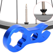 RA 109 Mountain Bicycle Valve Nut Kit, 5pcs, Blue & Black Aluminum Alloy