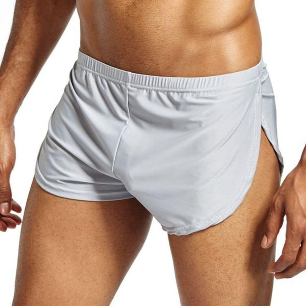 (grey, 2XL) Nylon Ice Silk Men's Fashion Beach Pants Shorts Summer Casual Elastic Waist Mens Jogger Shorts-image-OPC-PKG2TBV-NEW