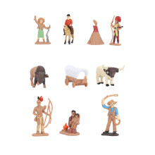 10Pcs Cowboy Indian PVC Action Figures-Durable Richly Detailed for Kids and Decor