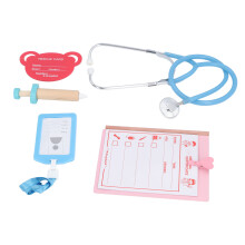 Kids Doctor Kit Educational Pretend Play Set Wood House Call, Imaginative Development