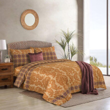 (Emma Yellow, Single) Luxury 4-Piece Marble & Floral Bedding Set – Ultra Soft Duvet Cover with Deep Pocket Fitted Sheet & Pillowcases – Hotel Quality,